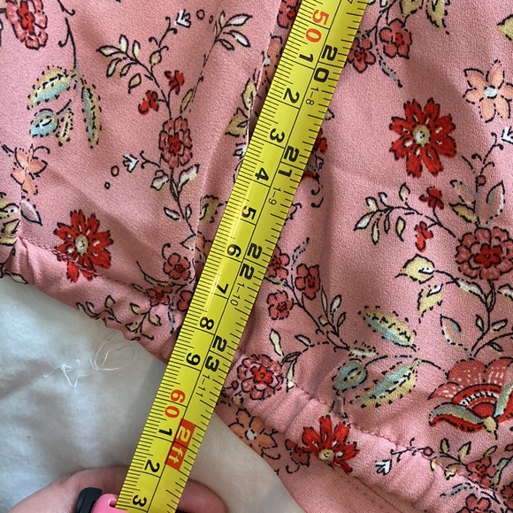 Sanctuary Faux Wrap Pink Floral Spring Summer Top, M - Picture 11 of 11